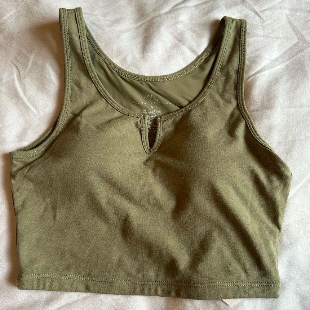 Klassy Network V-neck crop tank top